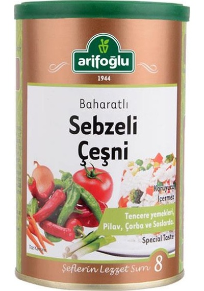 Arifoğlu Baharatlı Sebzeli Çeşni Teneke 220 G
