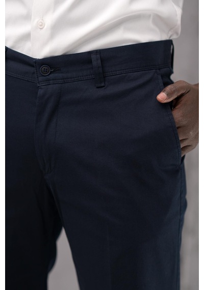 Notra Regular Fit Pamuklu Yan Cep Klasik Yazlık Gabardin Pantolon Lacivert