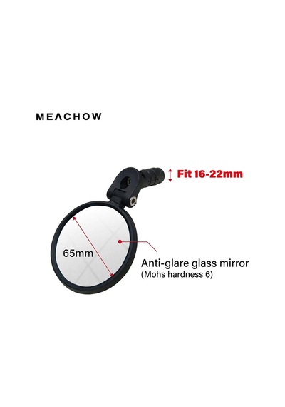 Meachow Me-001b Barend Bisiklet Aynası Gidon İçi Montaj Mavi Lens Mavi - Sarı - Siyah