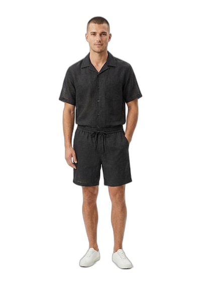 Only & Sons Onslaurence Lınen Resort Collar Ss Noos Erkek Mavi Gömlek - 22036242