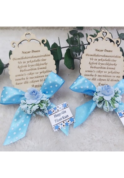 Ahşap Kalp Süslü Nazarlık Hediyelik 30 Adet