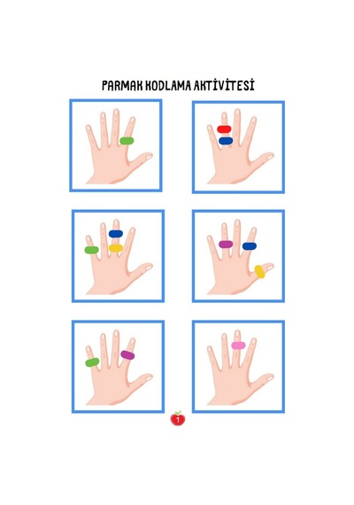 Okul Öncesi Parmak Aktivite Seti Parmak Kodlama