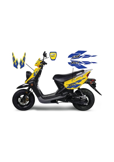 Yamaha Bws Sticker Seti Komple Yazı Redline Grafik Sarı