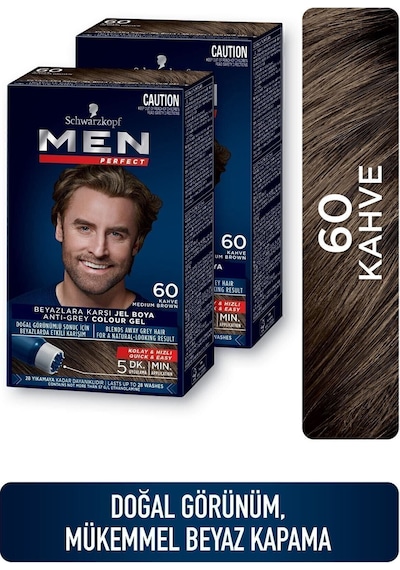 Schwarzkopf Men Perfect Saç Boyası 60 - Kahve X 2 Adet