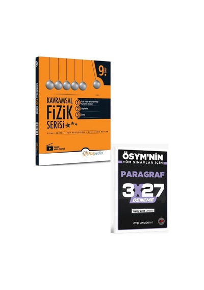 Fizipedia 2027 9. Sınıf Kavramsal Fizik Serisi Soru Bankası+ Evp Akademi Paragraf