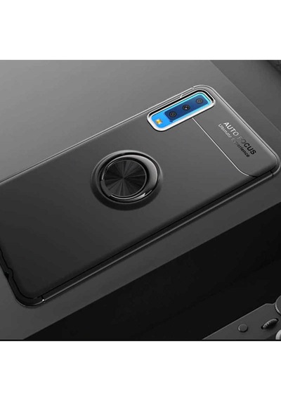 Samsung Uyumlu Galaxy A7 2018 Kılıf Zore Ravel Silikon Kapak Siyah