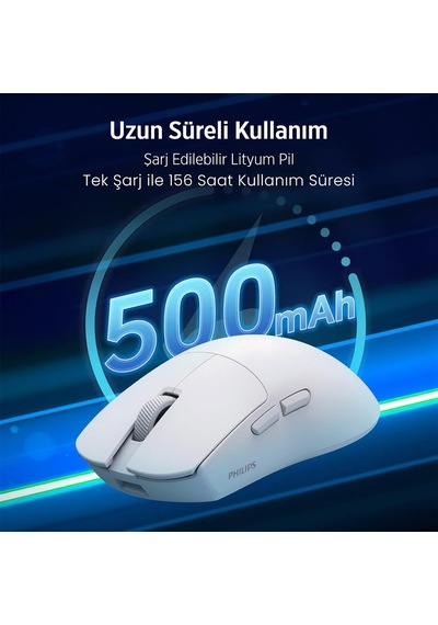 Evnıa Serisi Spk9618 Kablosuz Bluetooth Dual Mod 26000dpı 6 Tuşlu Optik Oyuncu Mouse Beyaz
