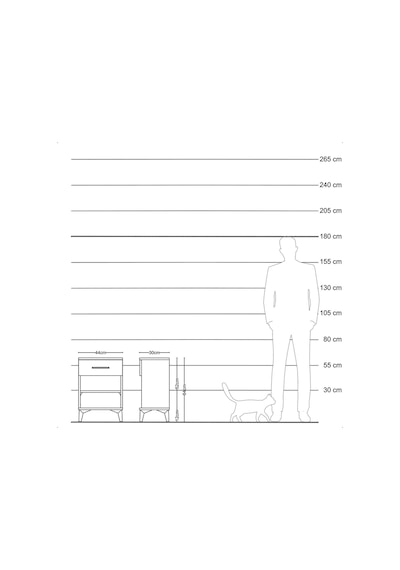 Arges Komodin Tek Raflı Tek Çekmeceli 44x30x64 Çam-çam Çam
