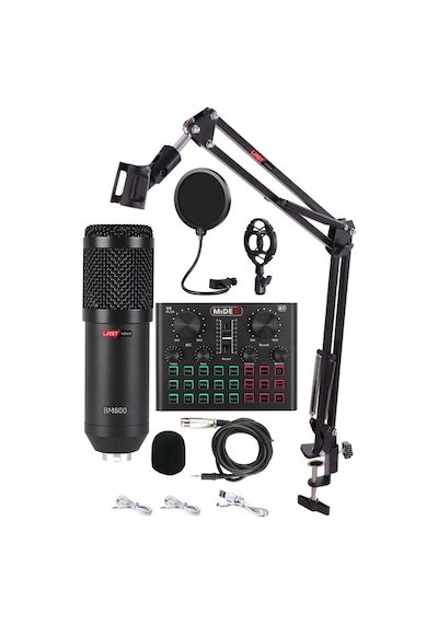 Lastvoice Bm800 Live Set Efektli Ses Kartı Mikrofon Stand Kayıt C