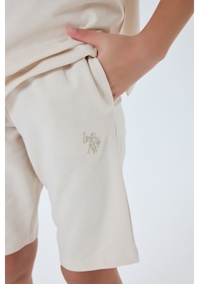 U.s. Polo Assn. Kız Çocuk Krem Bermuda Takım KREM