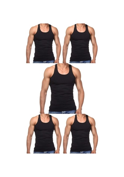 5 Adet Erkek Slim Fit Likralı Penye Sporcu Rambo Atleti 001