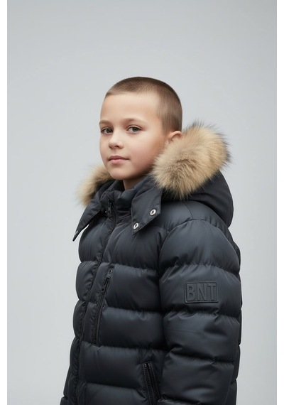 Benitto Kids Erkek Çocuk Şişme Mont 51334 Siyah