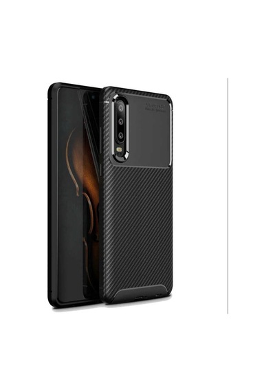 Huawei P30 Kilif Karbon Tasarim Negro Silikon Kapak 405786305