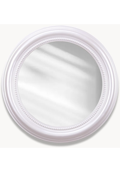 Round Yuvarlak Ayna İnci Ceviz