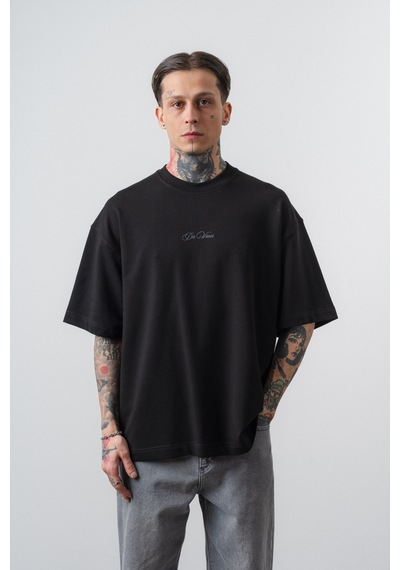 Respire Erkek Da Vinci The Last Supper Baskılı Oversize T-shirt Siyah
