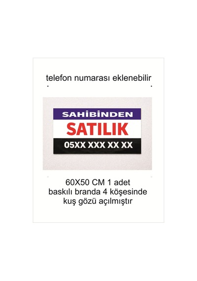 Baskılı Branda Sahibinden Satılık 60x50 Cm 1 Adet
