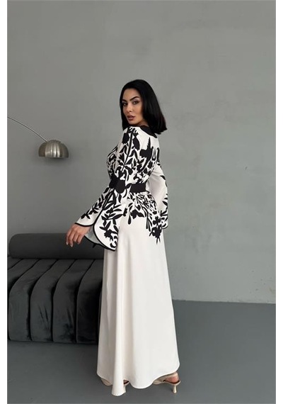Neşeli Butik Kadın Atlas Kumaş Düğme Detaylı Elbise Nbms2507 Siyah