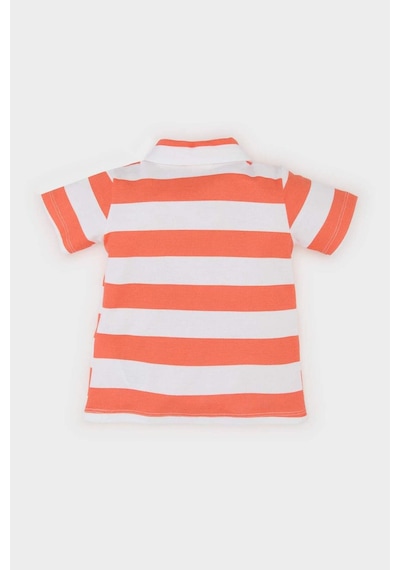 DeFacto Erkek Bebek Polo Yaka Çizgili Pike Kısa Kollu Tişört E6765A525SMER118