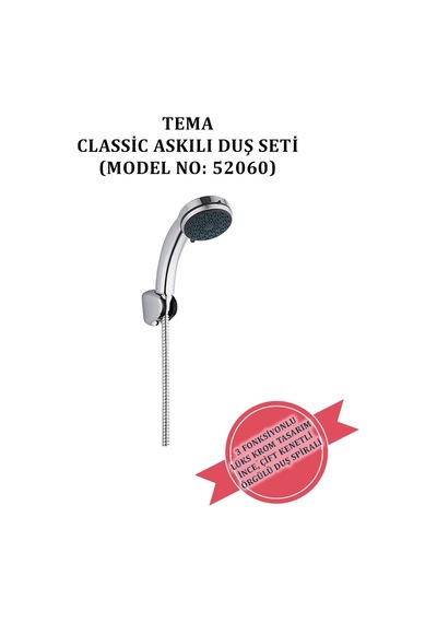Askılı Duş Seti Modeli, Kolay Kullanım 6998