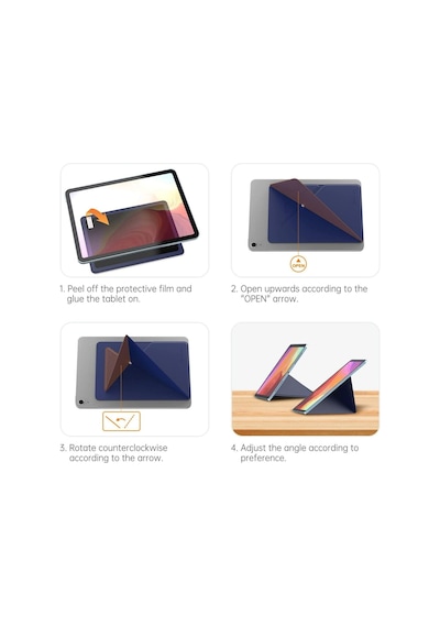 Novoo Rt10 Açı Ayarlı Katlanabilir 10" İnç Ve Üzeri İçin Ultra Slim Tablet Standı Lacivert