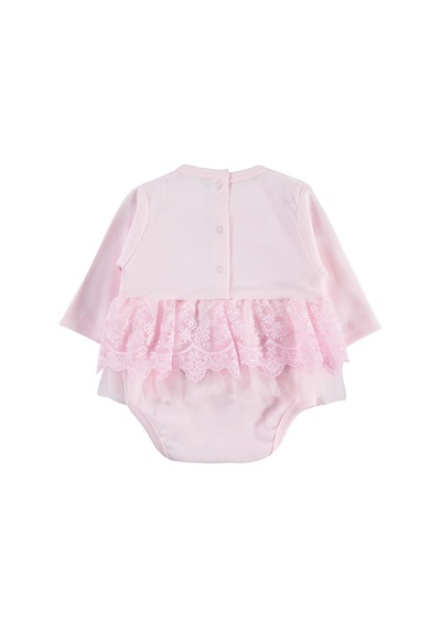 Civil Baby Fırfır Tüllü 3-12 Ay Çıtçıtlı Badi - Pembe