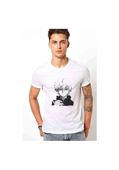 Anime Tokyo Ghoul Anteiku Baskılı Beyaz Erkek Tshirt (531009693)