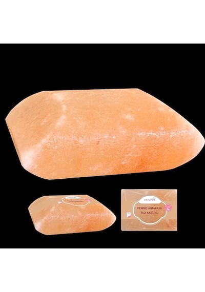 Hanzade Bitkisel Himalaya Tuz Sabunu 300-350 Gr Zengin Mineralli Doğal Saf Pembe Himalaya Kaya Tuzu Sabunu Doğal Peeling Acı Badem