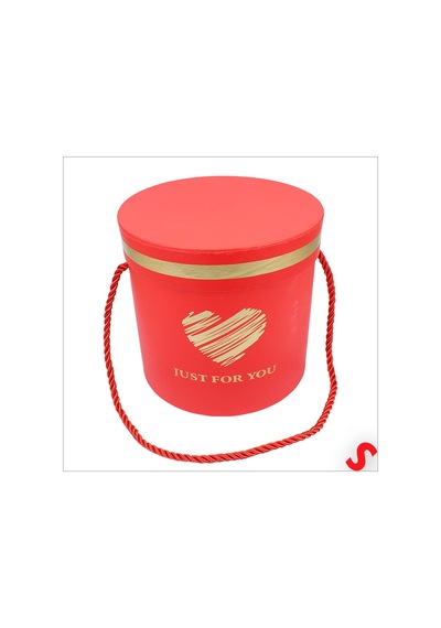 Just For You Silindir Hediye Kutusu 15,5 Cm Orta Boy Kırmızı