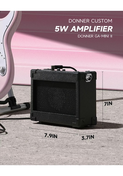Donner Dst-80 St Elektro Gitar Seti Pembe