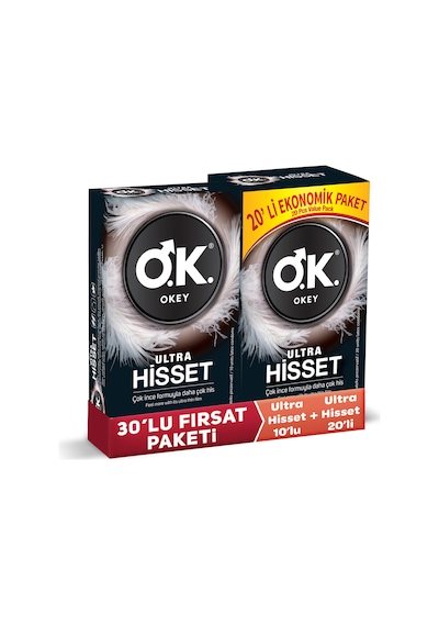 Okey Ultra Hisset Prezervatif 30'lu