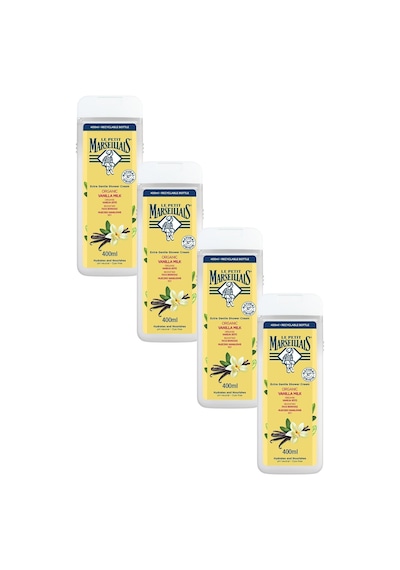 Le Petit Marseillais Organik Vanilya Sütü Duş Jeli 400 ml x4