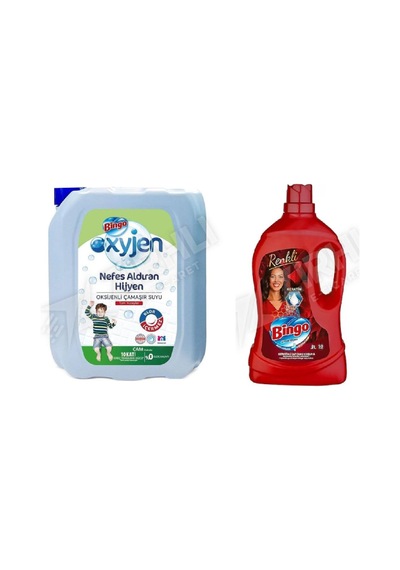 Bingo Çamaşır Suyu 4 Lt + Renkliler 3lt 2'li Set Diğer