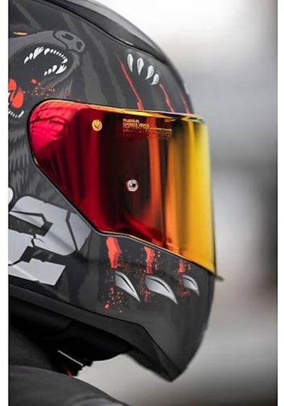 Ls2 Rapıd 2 Race Clawn Kapalı Motosiklet Kaskı Kırmızı Camlı Siyah