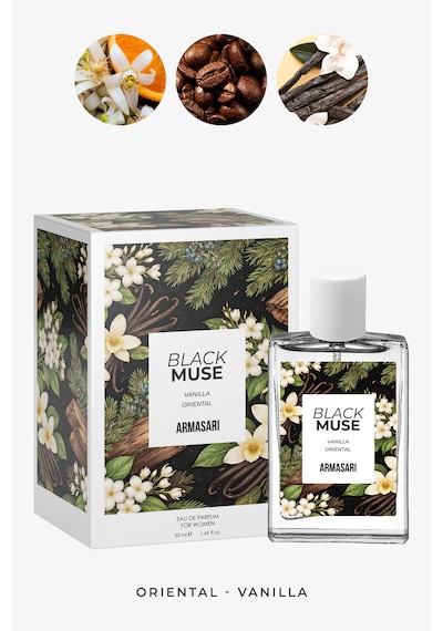 Armasari Black Muse Kalıcı Kadın Parfüm 50ml Oryantal & Vanilya Portakal Çiçeği, Kahve, Paçuli Oryantal - Vanilya