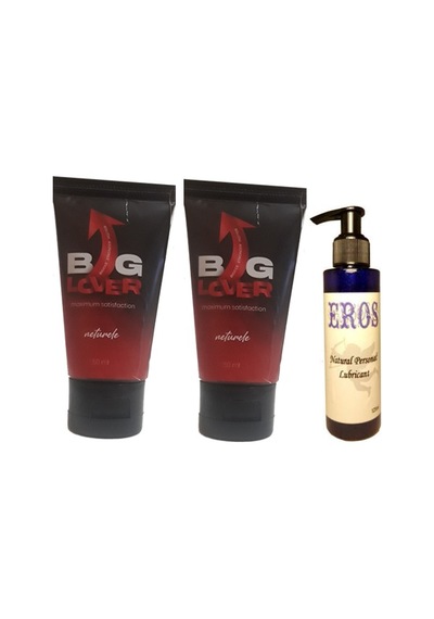 Big Lover Erkeklere Özel 50 Ml Jel 50 Ml Maximum Strength Hardening Gel For Men 2 Adet + Eros Natura