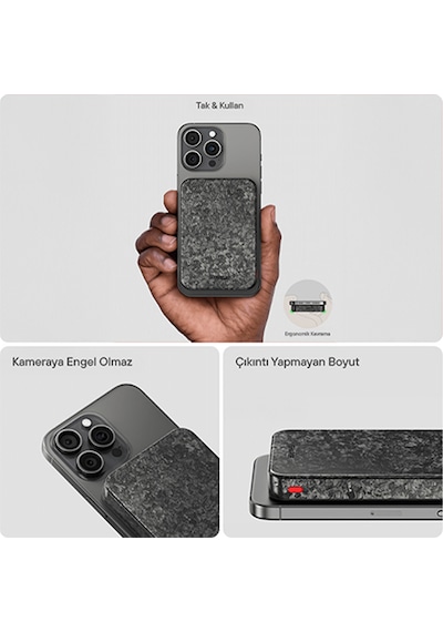 Sharge Carbonmag 10,000mah Magsafe Destekli Powerbank - Siyah