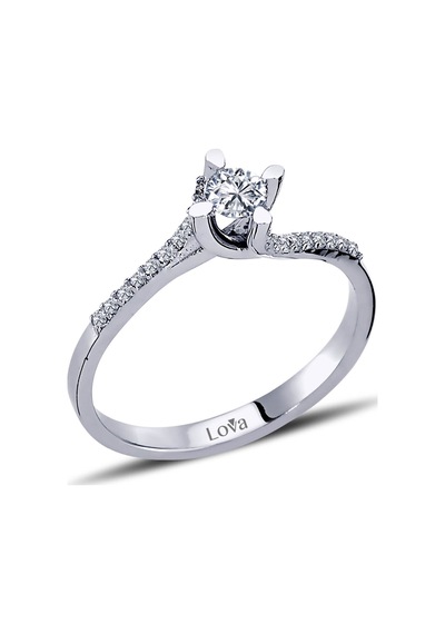 Lova Toplam 0,38 Karat Pırlanta Tektaş Yüzük - 1070061
