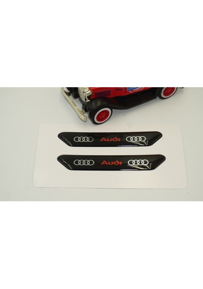 Audi Logo Çamurluk Yanı Ve Ayna Metalize Damla Desen 3M Logo Arma