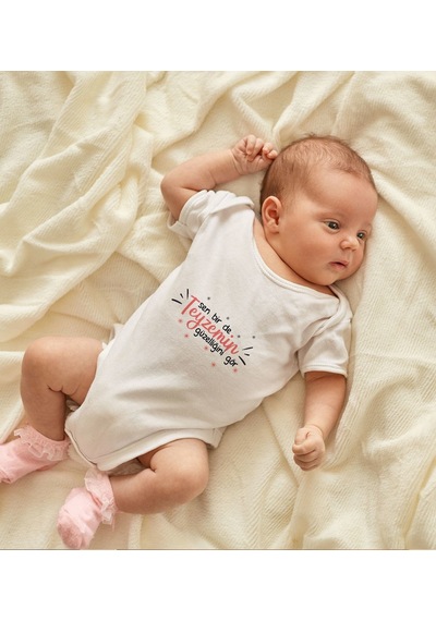 Bk Gift Bk Kids Sen Bir De Teyzemin Güzelliğini Gör Tasarımlı Bebek Body Zıbın - Model 1 0-3 Ay Sarı
