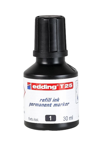 Edding T25 Siyah Permanent Mürekkeb 25Ml
