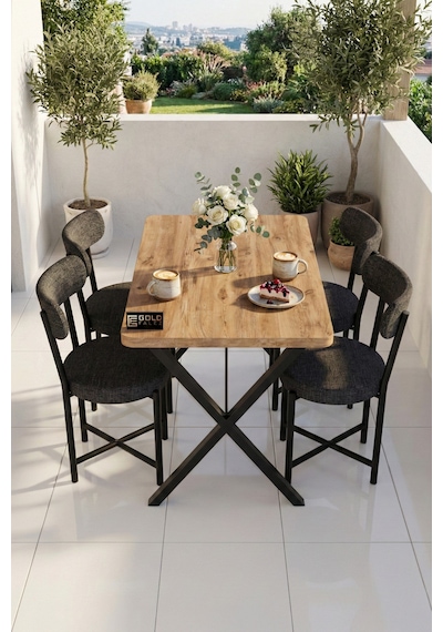 Reyo Falez Elma 110x70 Cm Masa Takımı 4 Sandalyeli Modern Mutfak Balkon Kafe Yemek Masası Seti Atlantik Çam - Antrasit 9881 Reyo Falez Elma 110x70 Cm Masa Takımı 4 Sandalyeli Modern Mutfak Balkon Kafe Yemek Masası Seti Atlantik Çam - Antrasit 9881