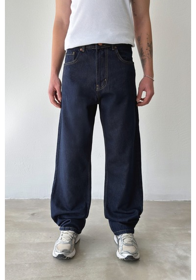 Flaw Dikiş Detaylı Baggy Jean-29099 Lacivert