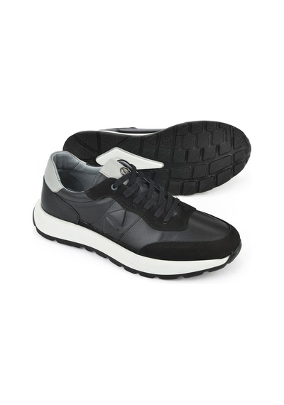 Ziya, Erkek Hakiki Deri Sneaker 1531037z2417 Siyah 1531037z2417 000 Siyah