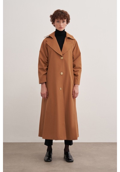 Aker 24aw07180111 Küçük Beden Pardösü 24aw07180111 124 Taba Taba