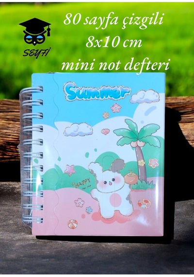 80 Sayfa Çizgili 8x10 Cm Mini Not Defteri Çok Renkli