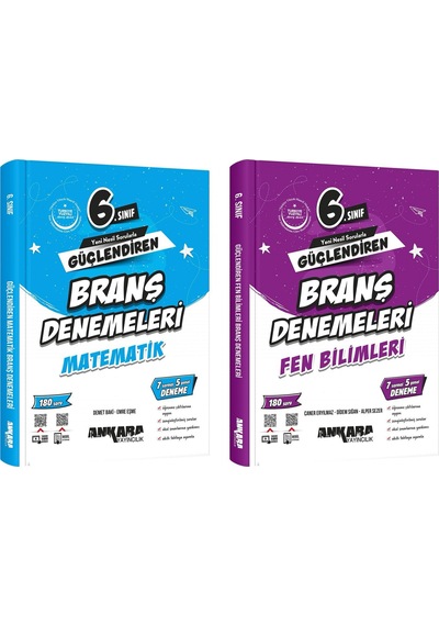 Ankara 2025 6. Sınıf Matematik + Fen Bilimleri Güçlendiren Branş Denemeleri Seti 2 Kitap