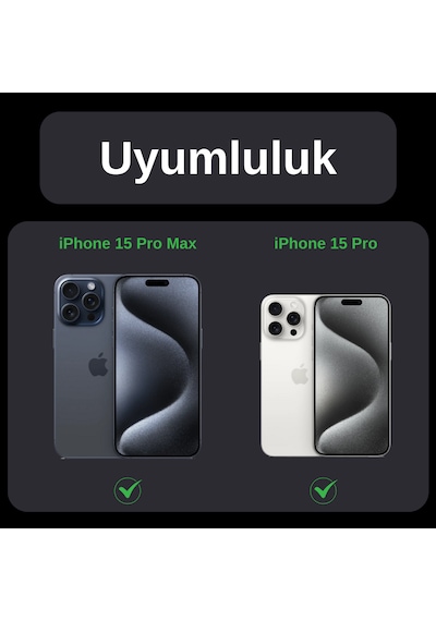 Safeus Safir Temperli Kamera Lens Koruyucu Apple Uyumlu iPhone 15 Pro Max Ve İle Mavi Titanyum