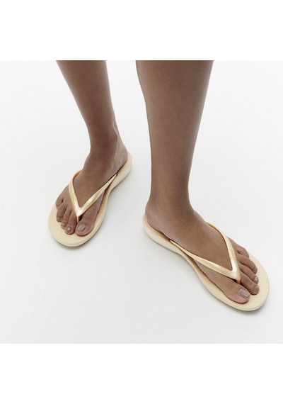 010 Gold Terlik Kadın Diğer E54-010 / 011/ 012 /090 Fitflop Iqushıon Ergonomic Toe-posts Altın