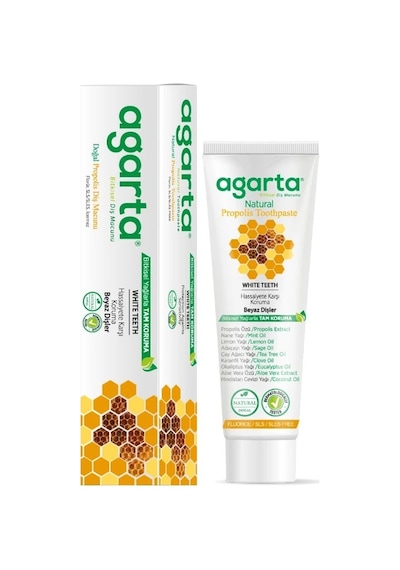 Agarta Doğal Diş Macunu 100ml Propolisli 2 Li Set Beyazlık