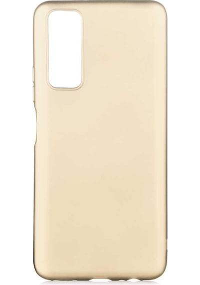 Kilifone - Huawei Uyumlu P Smart 2021 Ppa-lx2 - Kılıf Mat Renkli Esnek Premier Silikon Kapak - Gold